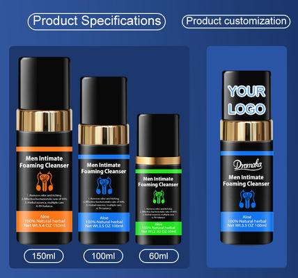 100% de hierbas naturales para hombres, equipo de lavado íntimo para etiqueta privada y beneficios antimicrobianos.