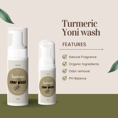 Limpieza vaginal con lavado de hierbas naturales líquido con cúrcuma Yoni Wash