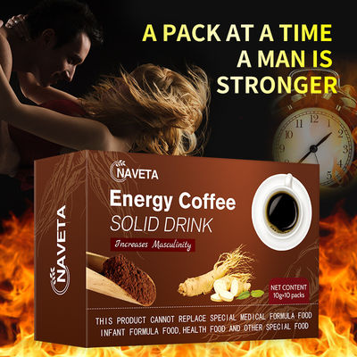 Potencia del café 100% natural para el hombre Sin efectos secundarios Especificación del producto 10g*10 bolsas