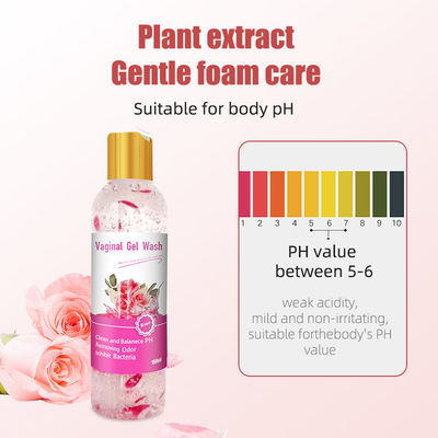 Limpieza vaginal de marca privada natural refrescante equilibrio del pH gel de lavado íntimo para mujeres