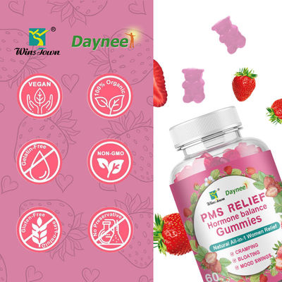 Regular la menstruación gomita OEM desintoxicación del útero Yoni gomitas 3g * 60 sándwich forma de diamante
