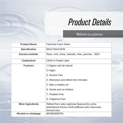 60ML N.W. Yoni femenino íntimo de lavado y higiene natural para mujeres