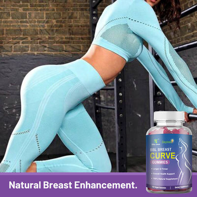 BBL Breast Curve Gummies Agrandamiento del trasero natural con Ashwagandha 36 meses de vida útil