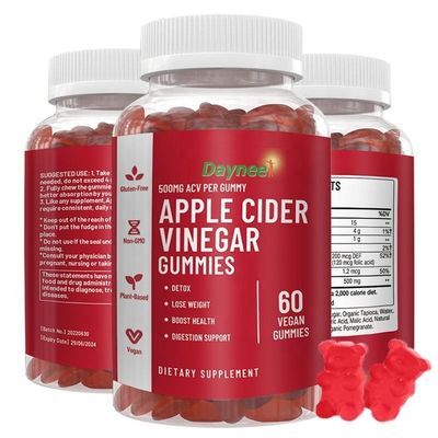 Obtenga su dosis diaria de 3g*60 de vinagre de sidra de manzana hemostípico dulces gomosos para el bienestar