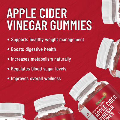 Obtenga su dosis diaria de 3g*60 de vinagre de sidra de manzana hemostípico dulces gomosos para el bienestar