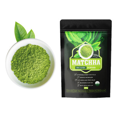 Polvo de matcha orgánico 100% natural para la ceremonia tradicional de té japonesa