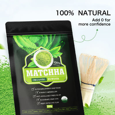 Polvo de matcha orgánico 100% natural para la ceremonia tradicional de té japonesa