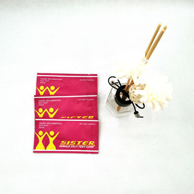 Tarjeta de auto-prueba de salud vaginal 11*6*0.5mm Tamaño productos de punto Hermana tiras de prueba de pH