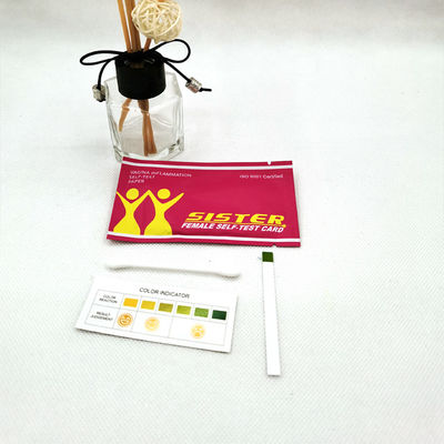 Tarjeta de auto-prueba de salud vaginal 11*6*0.5mm Tamaño productos de punto Hermana tiras de prueba de pH