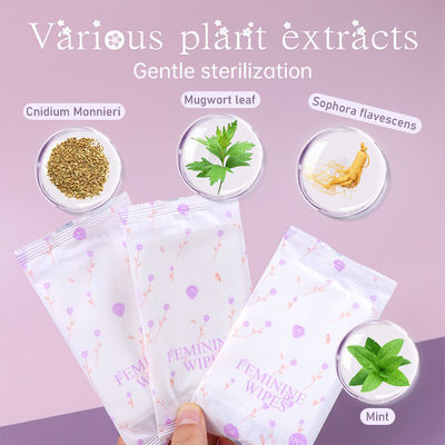 Todos los tipos de toallitas Yoni de tamaño para mujeres etiqueta privada limpieza orgánica con pH equilibrado