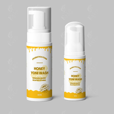 2 años de vida útil de la etiqueta privada de la miel de hierbas naturales Yoni lavado para la limpieza femenina