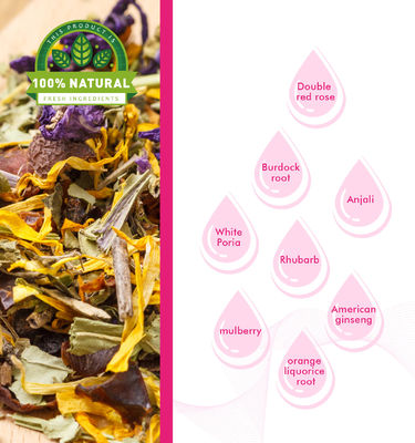 Etiqueta privada Blanqueador de belleza de la piel Té brillante para hombres Té natural de hierbas antienvejecimiento