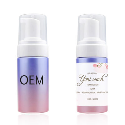100% fórmula natural de hierbas espumante pH equilibrador limpiador íntimo lavado para mujeres higiene