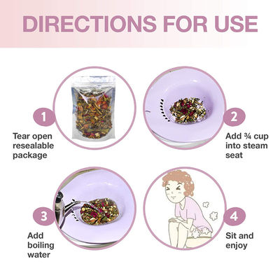 Mezclas de hierbas orgánicas para la fumigación vaginal de las mujeres.