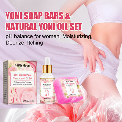 Aceite esencial 100% natural de hierbas hechas a mano y orgánicas Yoni Bar Jabón y aceite Salud de la mujer