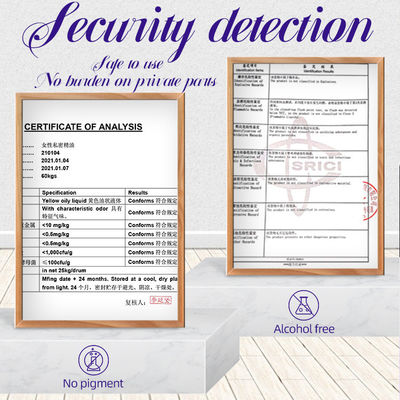 30ml/50ml de etiqueta privada de aceite orgánico Yoni fragancia de fresa 2 años de vida útil