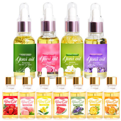30ml/50ml de etiqueta privada de aceite orgánico Yoni fragancia de fresa 2 años de vida útil