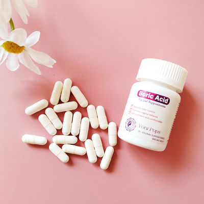 Restablecer el equilibrio del pH vaginal con píldoras Yoni Pops de 600 mg/pcs y supositorios de ácido bórico