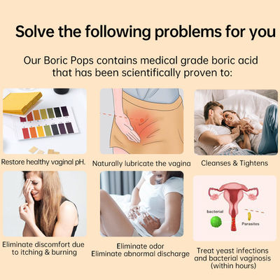 Tipos de Supuestos vaginales para mujeres Salud Orgánica Píldoras de limpieza con ácido bórico
