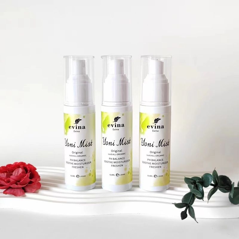 Etiqueta privada 60ml de hierbas orgánicas yoni niebla para la limpieza del equilibrio de pH 100% natural
