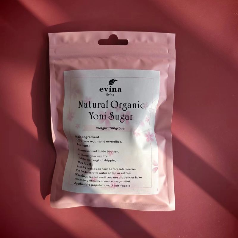 100% de azúcar natural Yoni Caramelo Vida útil 2 años Logotipo personalizado Blanco de cristal Sw