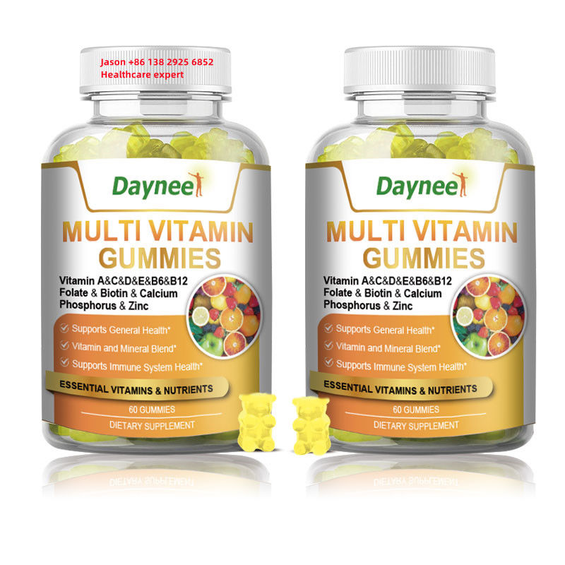 60 Gummies Multi Vitamina Etiqueta privada Suplemento alimenticio para mejorar el sistema inmunológico