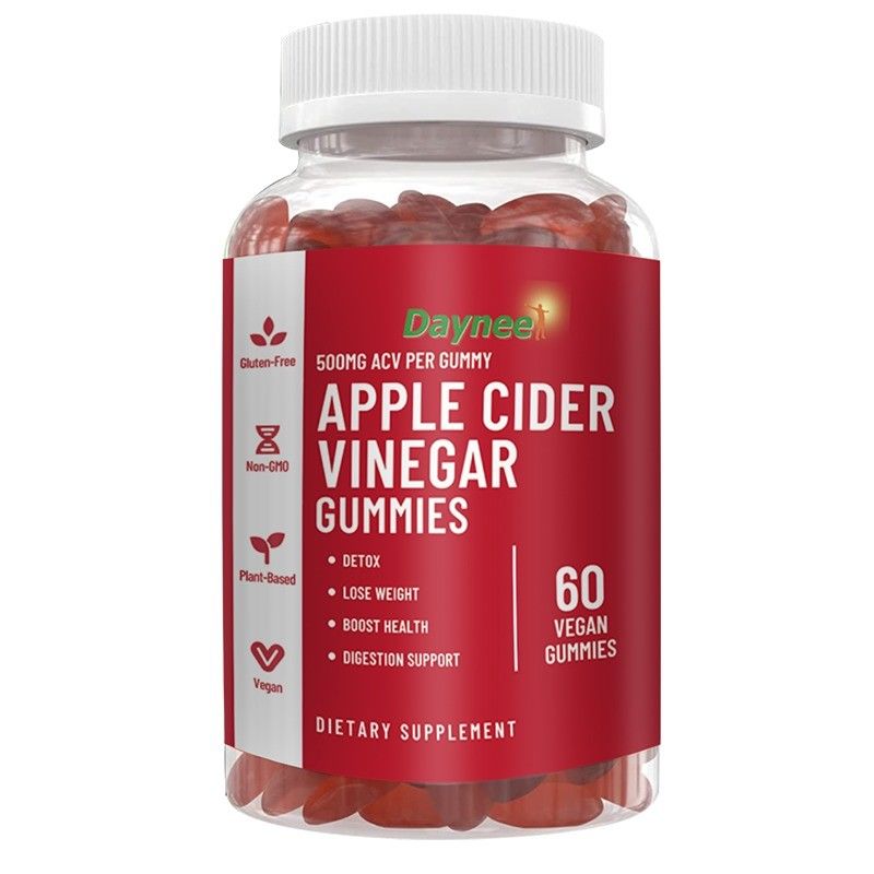 Obtenga su dosis diaria de 3g*60 de vinagre de sidra de manzana hemostípico dulces gomosos para el bienestar