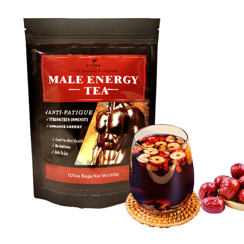 100% hierbas naturales de etiqueta privada Ginseng Fechas rojas Goji Berry Salud masculina Mezcla de té