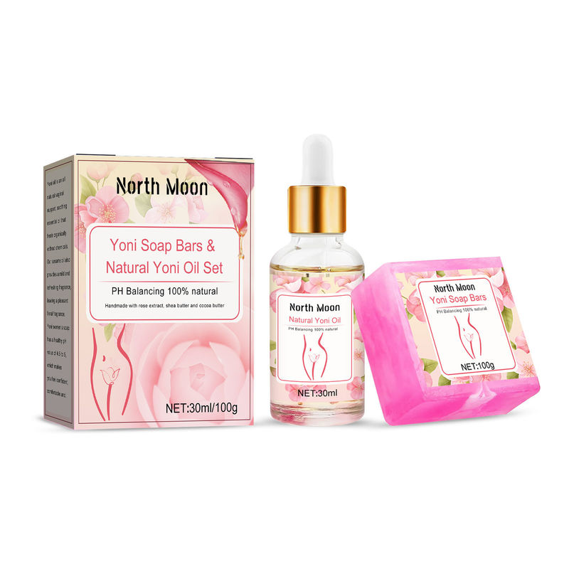 Aceite esencial 100% natural de hierbas hechas a mano y orgánicas Yoni Bar Jabón y aceite Salud de la mujer
