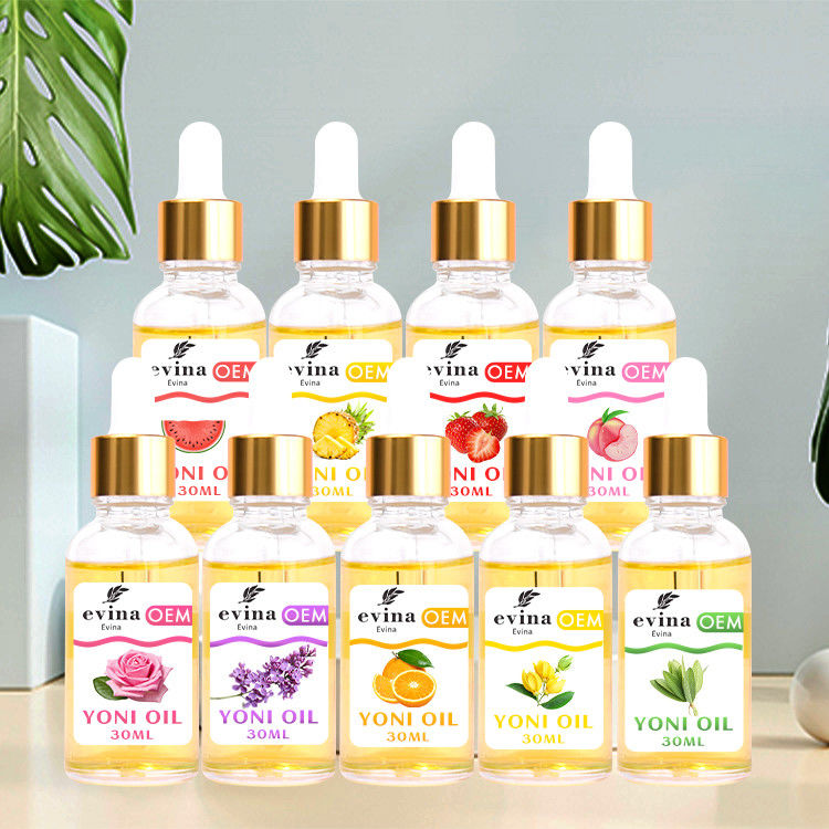 30ml/50ml de etiqueta privada de aceite orgánico Yoni fragancia de fresa 2 años de vida útil