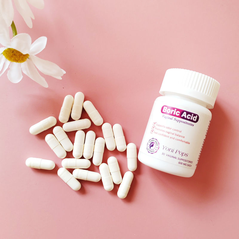 Restablecer el equilibrio del pH vaginal con píldoras Yoni Pops de 600 mg/pcs y supositorios de ácido bórico
